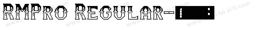 RMPro Regular字体转换
